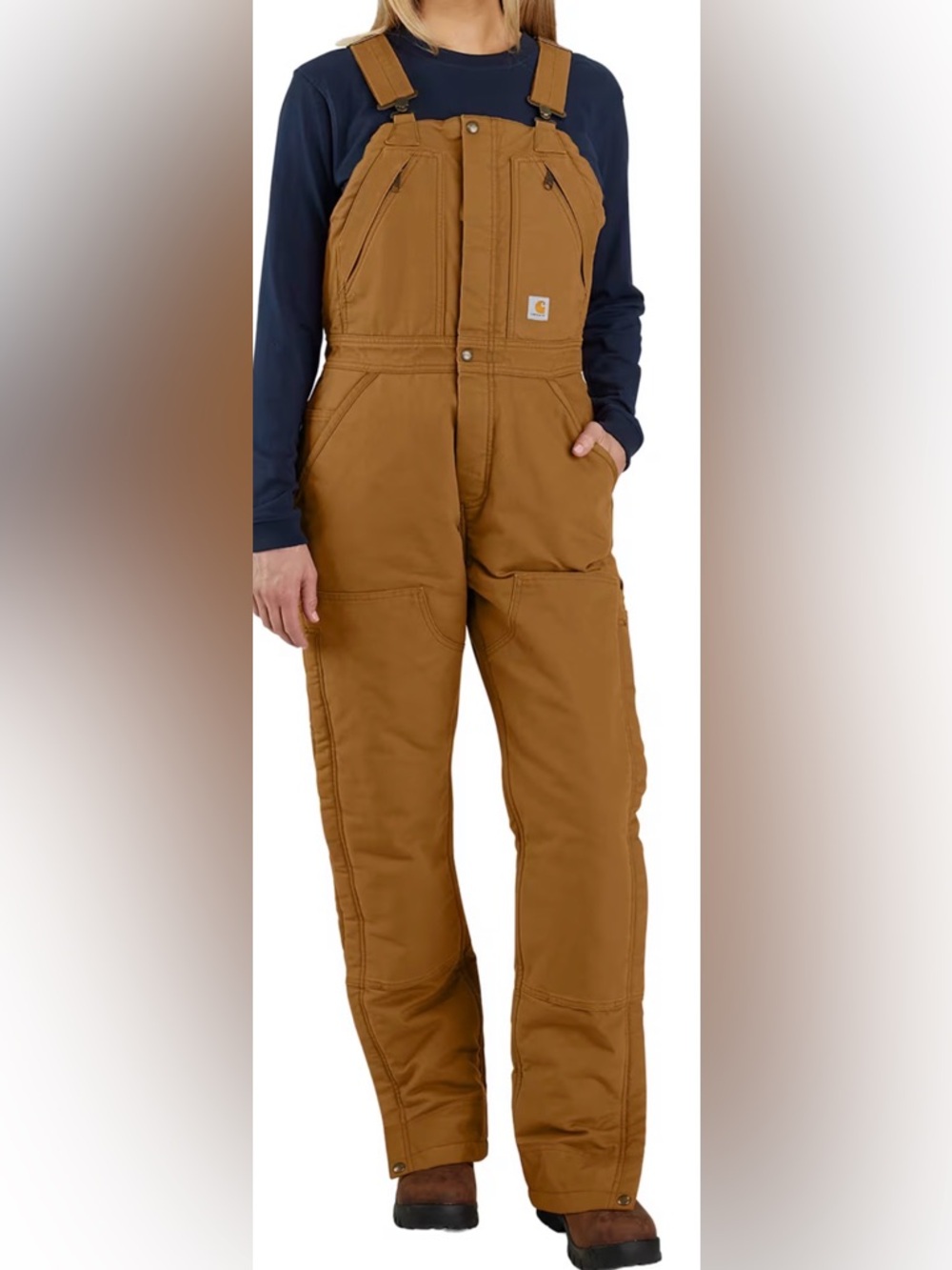 Carhartt Loose-Fit Washed Duck Insulated Biberall Coveralls Womens
